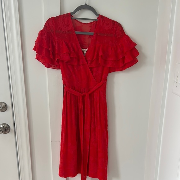 NWT Rebecca Taylor Clip Silk-Blend A-Line Dress Size 0 - Picture 5 of 12
